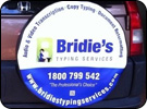 Bridies Typing Services Custom Tyre Cover